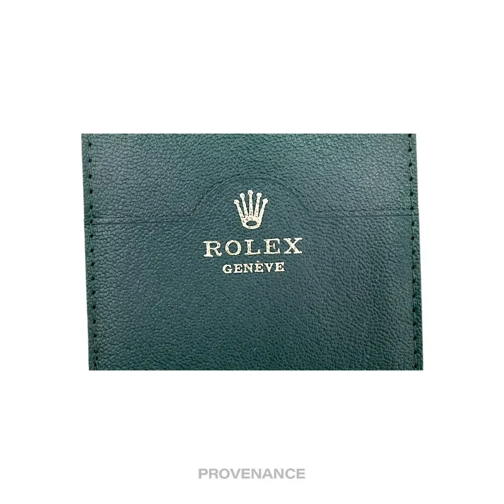 🔴 Rolex Card Holder Wallet - Green Leather